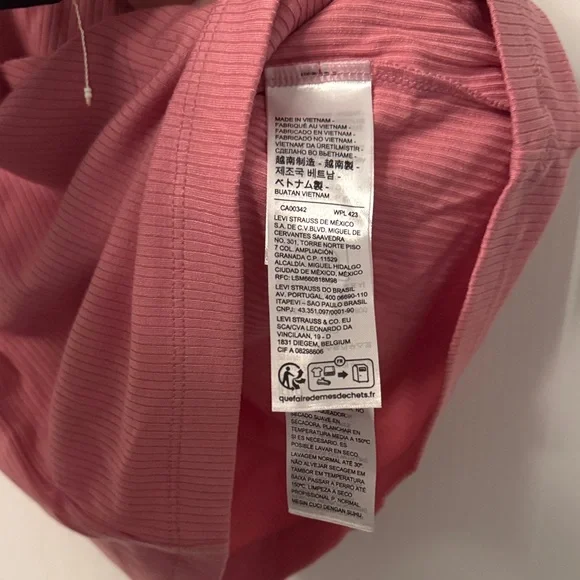 Levi’s Pink Ribbed Tank Top - Picture 6 of 6